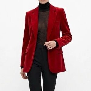 NWOT Fashion Nova Red Velvet Blazer Jacket Size XLarge Womens